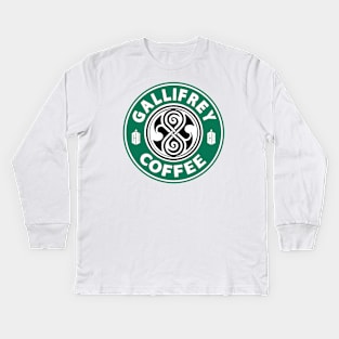 Gallifrey Coffee Kids Long Sleeve T-Shirt